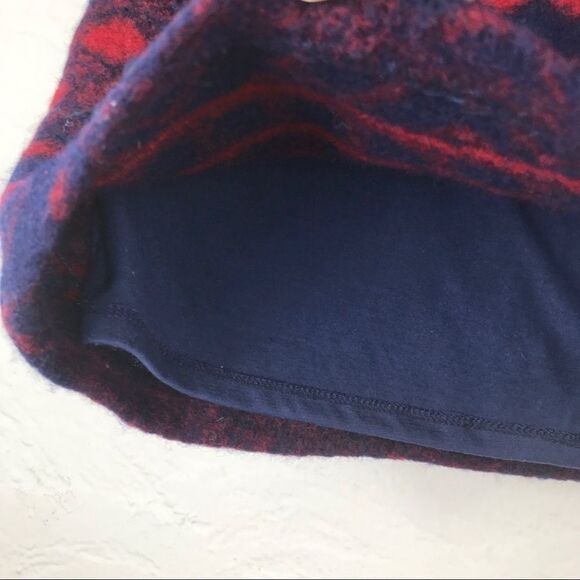 Forever 21 Navy Red Nordic Wool Blend Mini Skirt - Picture 7 of 11
